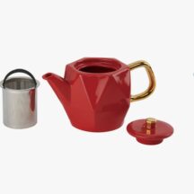 Geometrical Tea Kettle Poinsettia